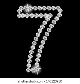  Diamond Alphabet vector illustration