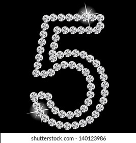  Diamond Alphabet vector illustration