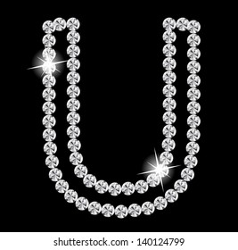 Diamond Alphabet vector illustration