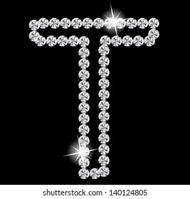  Diamond Alphabet vector illustration