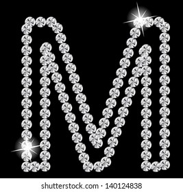  Diamond Alphabet vector illustration