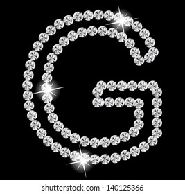  Diamond Alphabet vector illustration