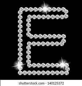  Diamond Alphabet vector illustration