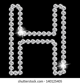  Diamond Alphabet vector illustration