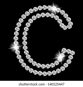  Diamond Alphabet vector illustration