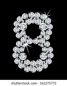 Diamond alphabetic figure . Vector illustration