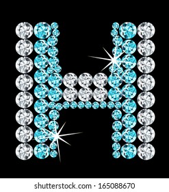 Diamond alphabetic letter. Vector