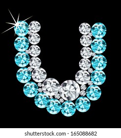 Diamond alphabetic letter. Vector
