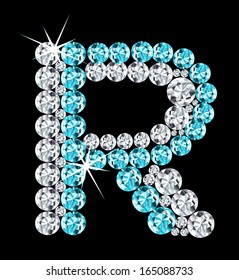 Diamond alphabetic letter. Vector