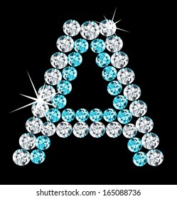 Diamond alphabetic letter. Vector