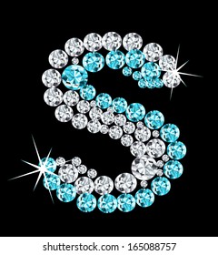 Diamond alphabetic letter. Vector