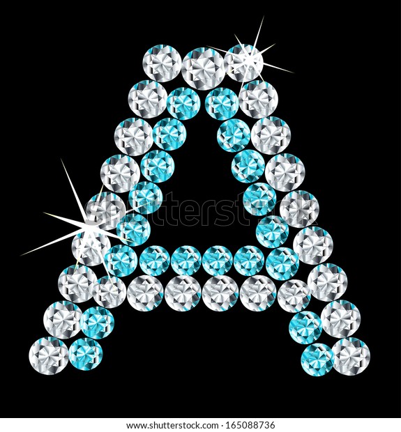 Diamond Alphabetic Letter Vector Stock Vector (Royalty Free) 165088736