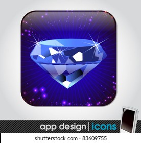 diamond app icon for mobile devices