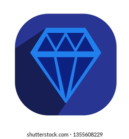 Diamond apps icon. Diamond logo design. Flat design