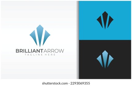 Diamond and Arrow Logo Vector