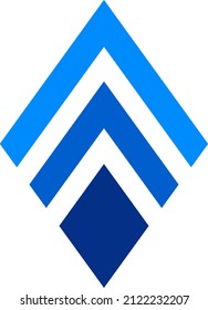 Abstraktes Symbol für abstrakte Diamantpfeile