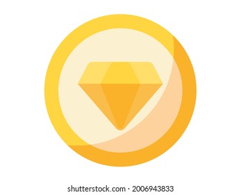 diamond award single isolated icon with flat style