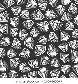 Diamond background. Collection icon diamonds. Vector