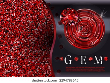 Diamond background gemstone realistic vector illustration