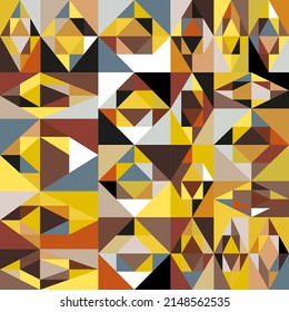 Diamond Seamless Abstract Background of Geometric Shapes Haotic Pattern. Geometric Mosaic of Triangles, Vector Polygon Abstract Template, Extreme Sport Style Illustration, Texture for Textile Fabric