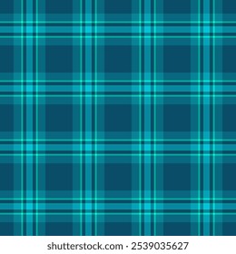 Diamond background plaid pattern, heritage texture fabric tartan. Christmas card check textile vector seamless in cyan and teal colors palette.