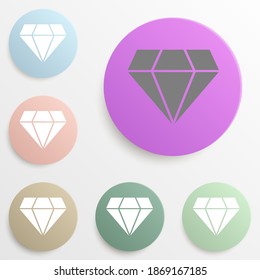 diamond badge color set. Simple glyph, flat vector of web icons for ui and ux, website or mobile application