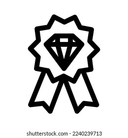 diamond badge icon or logo isolated sign symbol vector illustration - high quality black style vector icons
