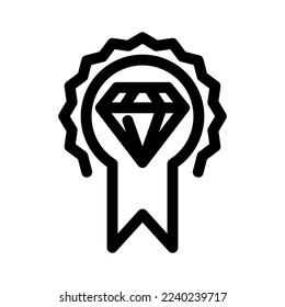 diamond badge icon or logo isolated sign symbol vector illustration - high quality black style vector icons
