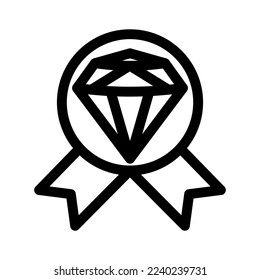 diamond badge icon or logo isolated sign symbol vector illustration - high quality black style vector icons
