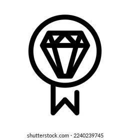 diamond badge icon or logo isolated sign symbol vector illustration - high quality black style vector icons
