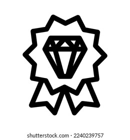 diamond badge icon or logo isolated sign symbol vector illustration - high quality black style vector icons
