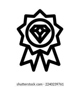 diamond badge icon or logo isolated sign symbol vector illustration - high quality black style vector icons
