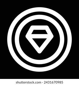 Diamond badge icon, vector illustration icon design
