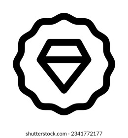diamond badge icon for your website, mobile, presentation, and logo design.