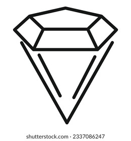 Diamond bank reserve icon outline vector. Money finance. Business coin