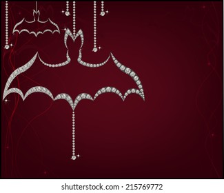 Diamond bat. Halloween 