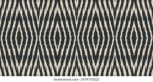 Diamond beige black zig zag mirror , Ethnicity botanical fashion colorful drawing beautiful textile ornamental ogee endless ornament seamless trendy endless pattern illustration stripe vector print 