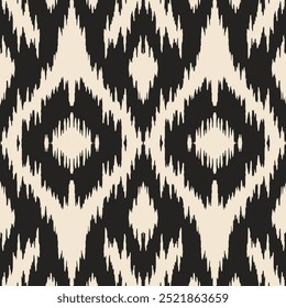 Diamante beige negro zig zag dibujo, Etnia botánica moda colorido dibujo hermoso textil ornamental ogee ornamento sin fin sin fisuras patrón sin fin ilustración raya Vector impresión 