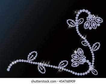Diamantbläser-Banner, Vektorillustration