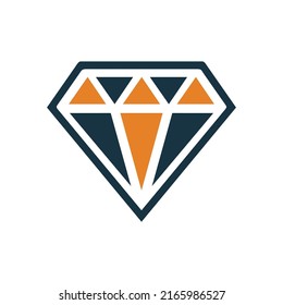 Diamond, best, quality, work icon. Glyph style vector EPS.