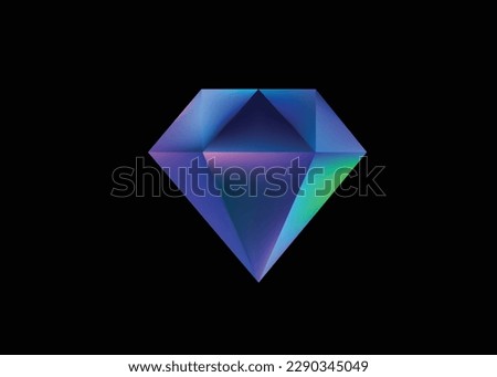 diamond with black background illustration