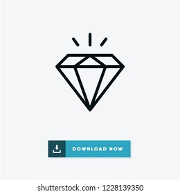 Diamond black friday vector icon