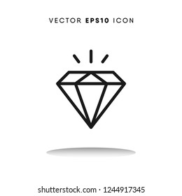Diamond black friday vector icon