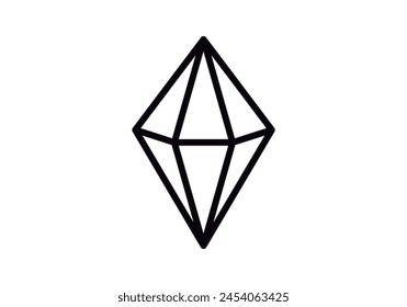 Diamond black icon on white background..