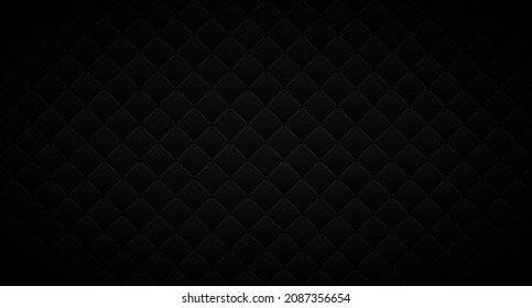 Diamond black sofa leather texture background. Vector illustration