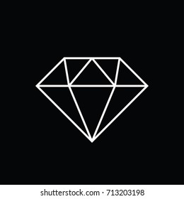 Diamond Black White Vector Illustration Stock Vector (Royalty Free ...