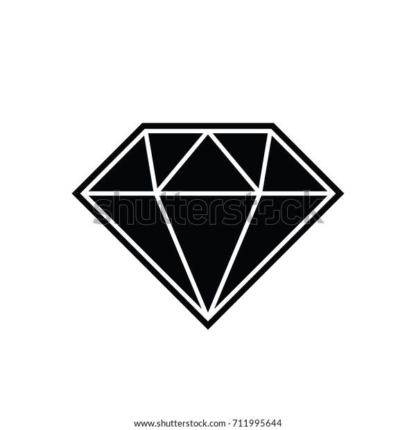 Diamond Black White Vector Illustration Stock Vector (Royalty Free ...