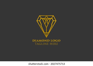 diamond blend vector logo with suit shape