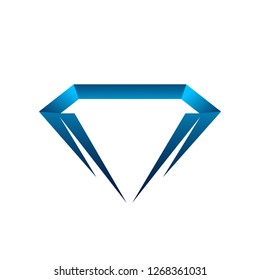Diamond Blue Icon Vector