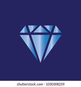Diamond blue icon.Vector illustration